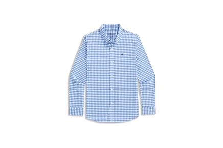 Детская рубашка Vineyard Vines Skysail Gingham, голубая