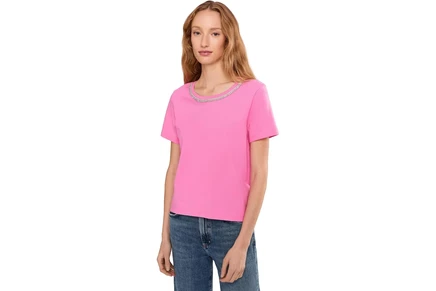Женская футболка Lilly Pulitzer Clairmont Rhinestone, розовая