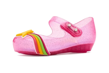 Mini Melissa Mini Melissa Ultragirl Colors Baby (Toddler/Little Kid) glitter pink/yellow