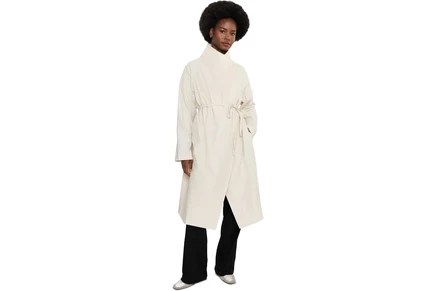Пальто Eileen Fisher Light Cotton Nylon High Drape Neck Coat