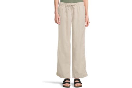 Брюки L.L.Bean Premium Linen Breezy Striped Pull-On Pants