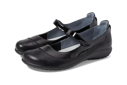 Naot Kirei black leather combo