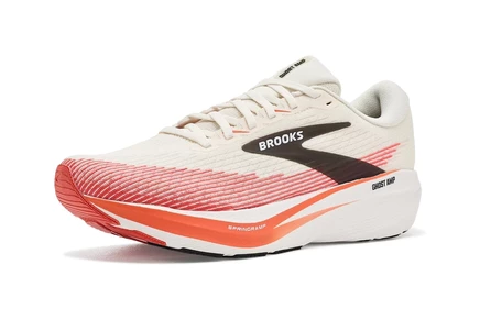 Мужские кроссовки Brooks Ghost Amp, бело-оранжевые