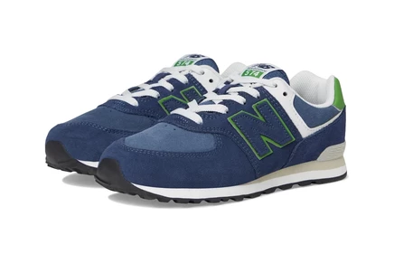 Детские кроссовки New Balance Kids 574, темно-синие/зеленые