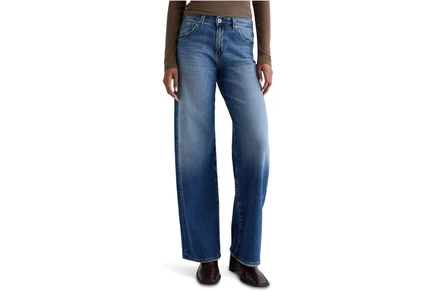 Джинсы AG Jeans Adria Low Rise Baggy Wide Leg In Headline