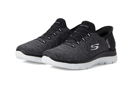 Женские кроссовки Skechers Summits Hands Free Slip-Ins, черно-белые