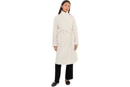 Пальто Eileen Fisher Petite Light Cotton Nylon High Drape Neck Coat