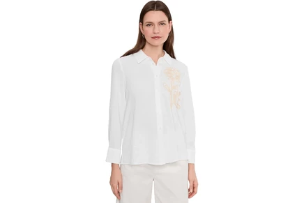Женская рубашка Vince Camuto Long Sleeve Buttondown, ультра-белая