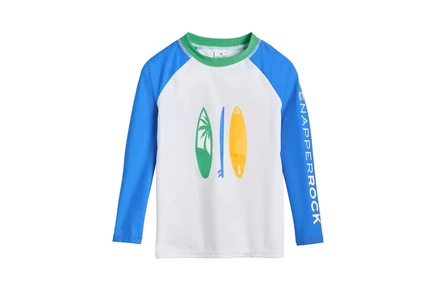 Плавки Snapper Rock Kids Breakwater Beach Long Sleeve Rash Top (Toddler/Little Kid/Big Kid)