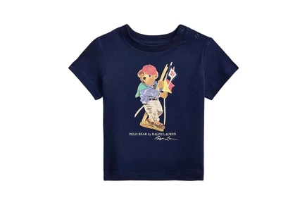 Детская футболка Polo Ralph Lauren Polo Bear, темно-синяя