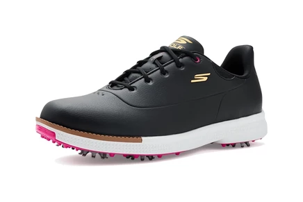 Женские гольф-кроссовки Skechers GO GOLF Jasmine 2, черно-розовые, шипы