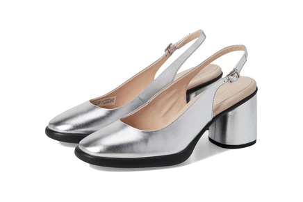 ECCO Sculpted 55 Luxe Slingback Pump pure silver