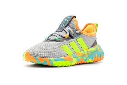 Детские кроссовки adidas Kaptir 4.0, серый/лаймовый/голубой