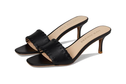 Jack Rogers Flora Kitten Heel - Nappa black