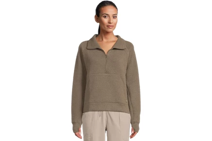 Женский свитшот L.L.Bean Ridgeknit Half Zipper Pullover