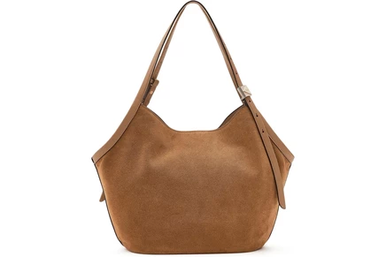Унисекс сумка-тоут kate spade new york Deco Suede Tulip, темно-коричневая
