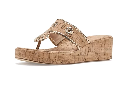 Женские туфли Jack Rogers Jacks Mid-Wedge, пробка/золото