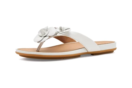 Сандалии FitFlop Gracie Flower Leather Flip-flops