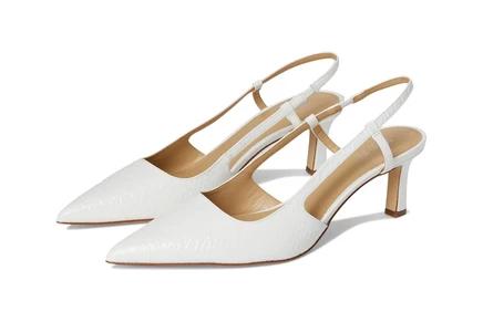 MICHAEL Michael Kors Alora Mid Sling optic white 1