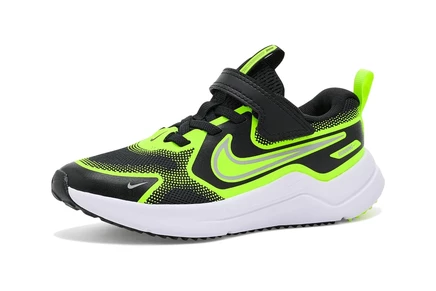 Nike Kids Cosmic Runner Swoosh (Little Kid) black/wolf grey/volt