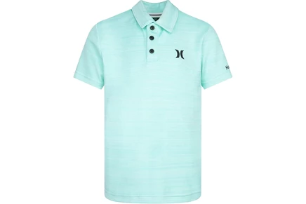 Детское поло Hurley Kids Dri-FIT, зелёное меланжевое