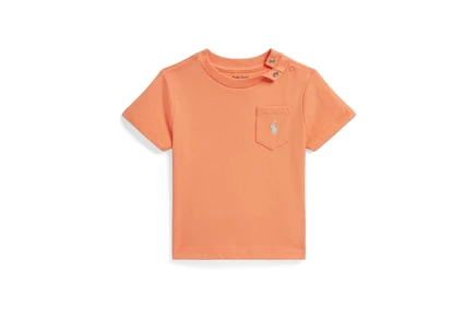 Младенческая футболка Polo Ralph Lauren Kids, красная