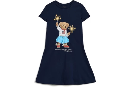 Детское платье Polo Ralph Lauren Polo Bear, темно-синее