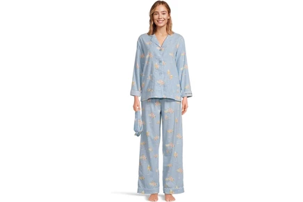 Пижама P.J. Salvage Flannel PJ Set with Headband