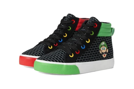 Мужские кроссовки Ground Up Super Mario High-Top (Little Kid/Big Kid) black