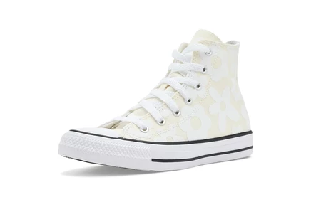 Детские кеды Converse Chuck Taylor Flowers, бело-серые