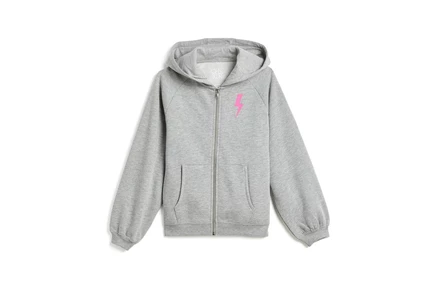 Chaser Kids Vintage Fleece Zip-Up Hoodie (Big Kid) heather grey