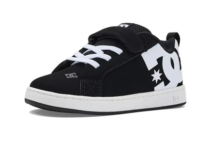 Детские кроссовки DC Kids Court Graffik Elastic, черно-белые