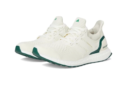Женские кроссовки Adidas Ultraboost 1.0, белые с зеленым