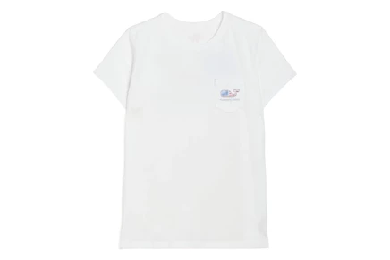 Детская футболка Vineyard Vines Kids с карманом, белая