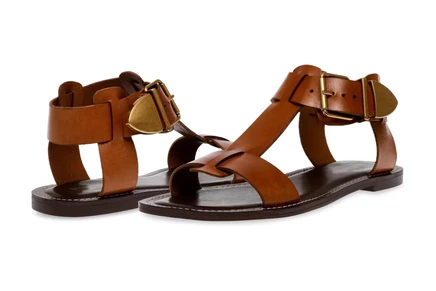Женские сандалии Steve Madden Brazinn кожаные, коричневые