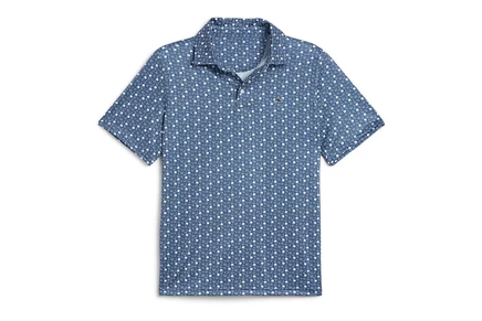 Детское поло Vineyard Vines Sankaty, голубое