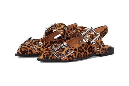 Женские балетки Steve Madden Graya с ремешком, леопардовые