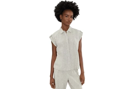 Топ NICZOE Lurex Linen Resort Shirt