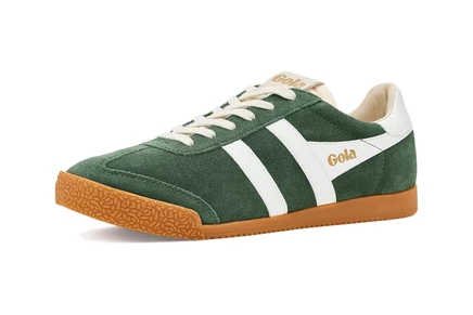 Женские кеды Gola Elan, зелено-белые