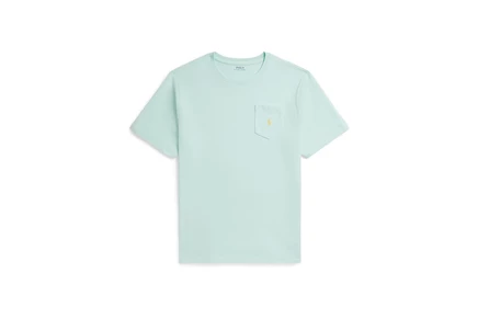 Детская футболка Polo Ralph Lauren с карманом, голубая