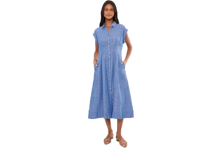Платье Lilly Pulitzer Tonya Linen Midi Shirtdress
