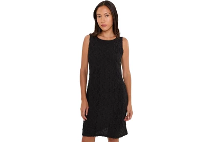 Платье Eileen Fisher Petite Bubble Jacquard Bateau Neck Dress