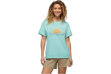 Женская футболка PrAna Sun Chaser Journeyman, бирюзовая