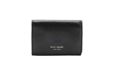 Кошелек Kate Spade New York Halo кожаный тройной, черный