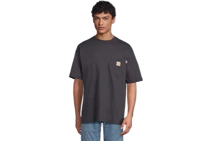 Мужская рубашка Carhartt Big & Tall Flame Resistant Force Cotton Short Sleeve T-Shirt dark navy