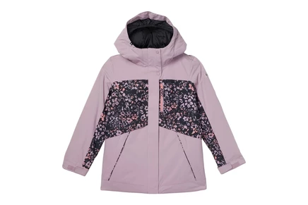Парка для девочек Roxy Floral Block, приглушенно-лиловая