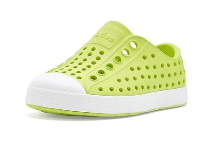 Детские кроссовки Native Shoes Kids Jefferson, зелено-белые