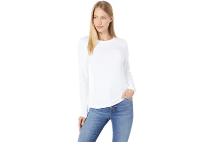 Женская футболка Lilla P 1x1 Rib Long Sleeve Crew Neck Tee