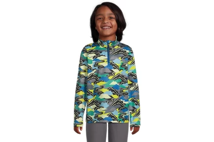 Детская флисовая куртка Spyder Kids, 1/2 Zip, кобальтовая