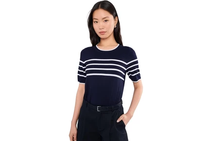 Свитер Liverpool Los Angeles Petite Short Sleeve Crew Neck Sweater